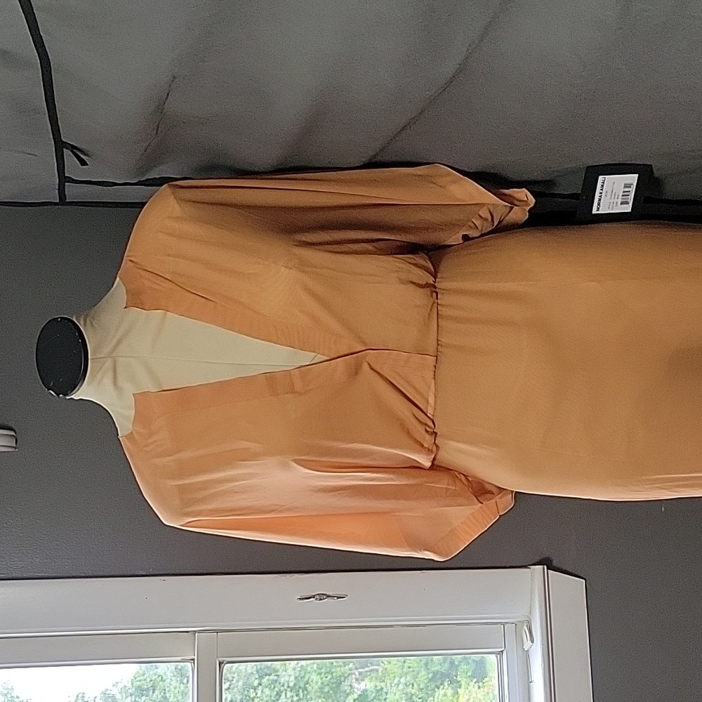 Norma Kamali Obie Gown, Salmon, Size M